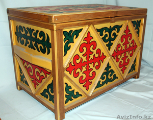 азахский деревянный сундук - сандык - для приданого, для подарка  - Изображение #1, Объявление #1450505