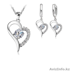 Продам серебряный ювелирные набор - Серьги + Ожерелье (Heart) - Изображение #2, Объявление #1562879