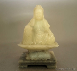 Статуэтка будды из белого камня. Нефрит (?) - Изображение #2, Объявление #1607815