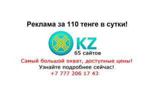 Реклама на 65 сайтах Казахстана за 110 тенге сутки - Изображение #1, Объявление #1730447