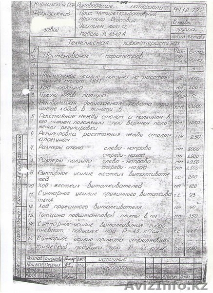 Пресс 1600т К4542А - Изображение #4, Объявление #74486