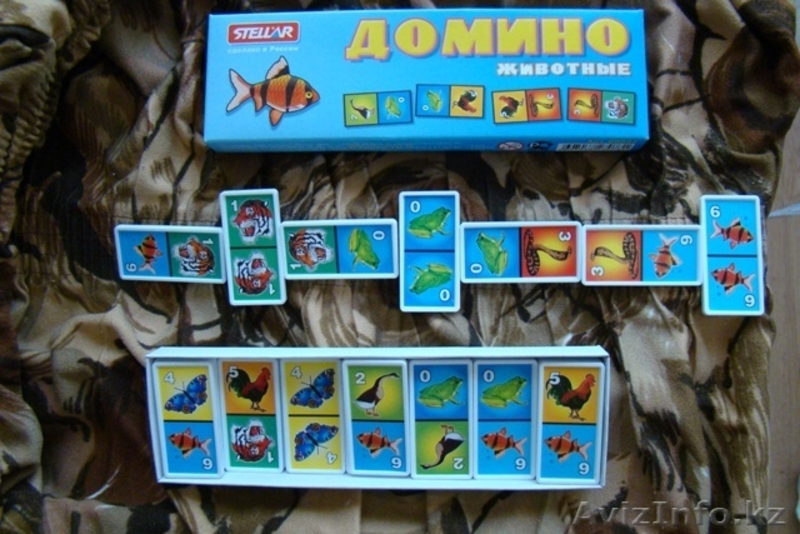 домино детское  в картонной коробке 28 фишек в ассортименте - Изображение #6, Объявление #370715