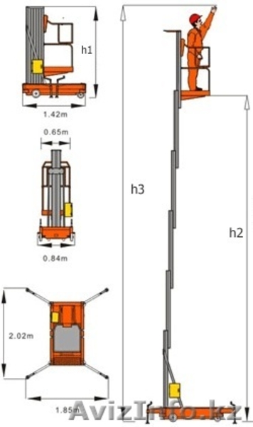 Продам телескопическую вышку (мачтовый подъёмник) - Изображение #2, Объявление #497050