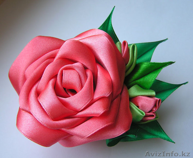 Изготовление эксклюзивных заколок, ободков, брошей и т.д. в технике Канзаши!  - Изображение #1, Объявление #751195