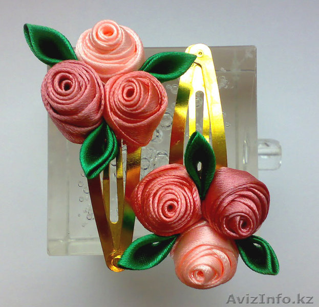 Изготовление эксклюзивных заколок, ободков, брошей и т.д. в технике Канзаши!  - Изображение #4, Объявление #751195