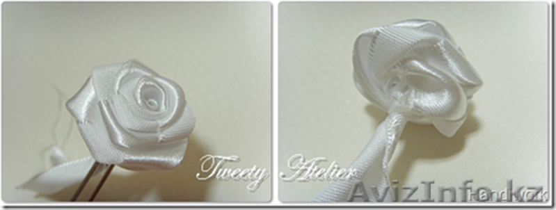 Изготовление эксклюзивных заколок, ободков, брошей и т.д. в технике Канзаши!  - Изображение #10, Объявление #751195