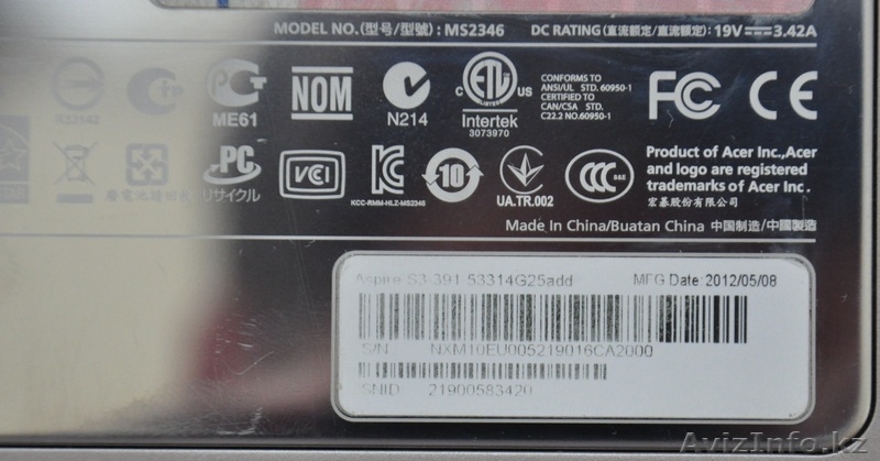 Ультрабук ACER Aspire S3, Core i5, SSD 256Gb - Изображение #5, Объявление #936730