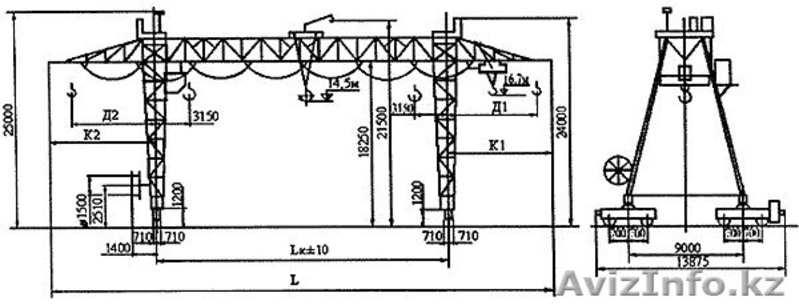 Козловой кран КС5042В, г/п50т, вспом. подъём – 10т - Изображение #3, Объявление #990184