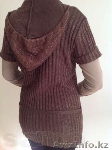 Туника вязаная  тёплая,с капюшоном р-р 38-40 - Изображение #3, Объявление #779478