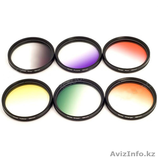 Светофильтры градиентные диаметром на 52, 58 мм 6шт в наборе - Изображение #3, Объявление #1001343