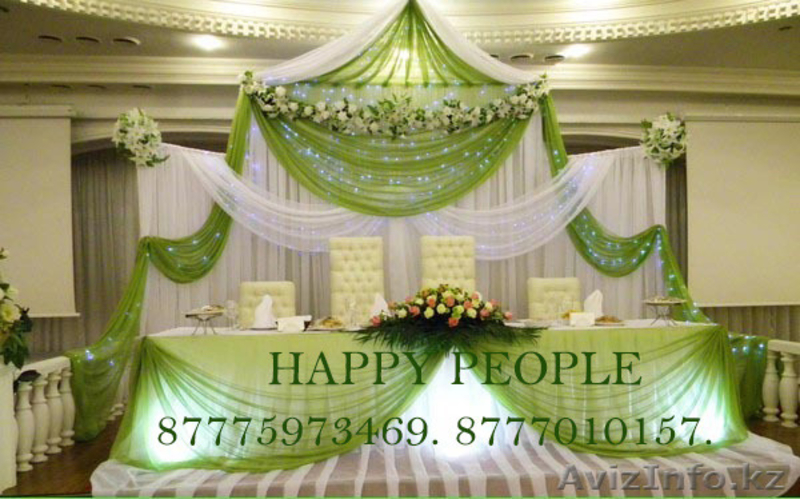 Оформление Свадеб в Алматы тканью, цветами, шарами. - Изображение #8, Объявление #1036592