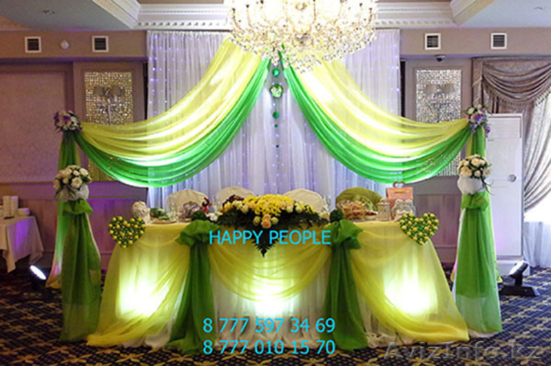 Оформление Свадеб в Алматы тканью, цветами, шарами. - Изображение #4, Объявление #1036592