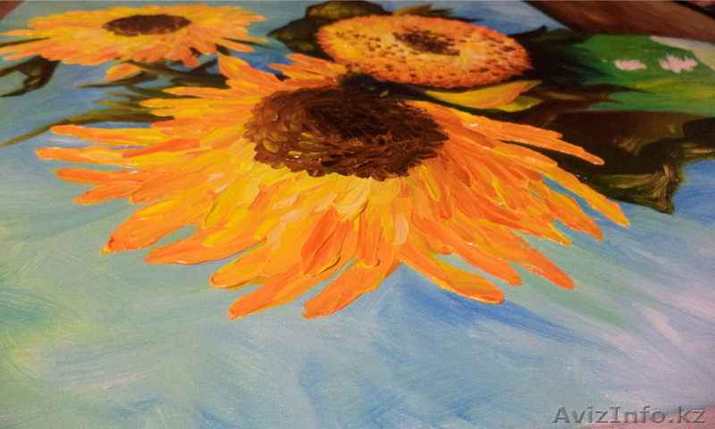 Ван Гог. Свободная копия. *Три подсолнуха в вазе*. - Изображение #3, Объявление #1095970