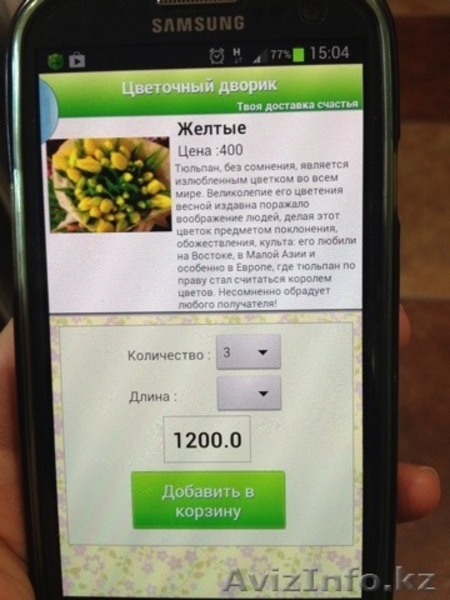 Цветочный дворик приложение магазин на Iphone, Android - Изображение #3, Объявление #1089749