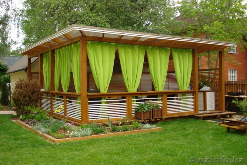 Строительство деревянных беседок г. Алматы с пожизненной гарантией на все матери - Изображение #1, Объявление #1102512
