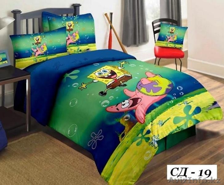 Постельное белье на 1, 5-ку с рисунком 3D по 9000 тенге.  - Изображение #2, Объявление #1165089