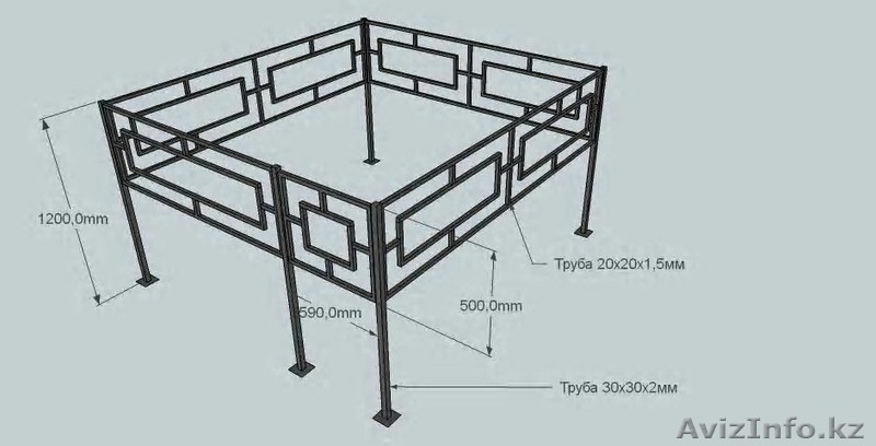Оградки на могилу в Алматы, изготовление, установка - Изображение #2, Объявление #1154754