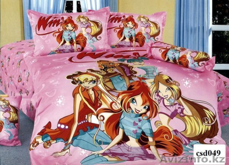 Постельное белье на 1, 5-ку с рисунком 3D по 9000 тенге.  - Изображение #4, Объявление #1165089