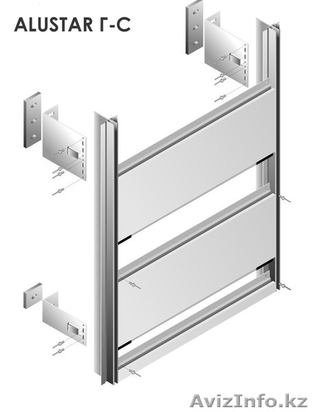 АЛЮМИНИЕВЫЙ ПРОФИЛЬ  ДЛЯ  ПОДОБЛИЦОВОЧНЫХ  СИСТЕМ - Изображение #1, Объявление #923387