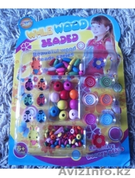 Деревянный крупный бисер код 46146 - Изображение #1, Объявление #1292497