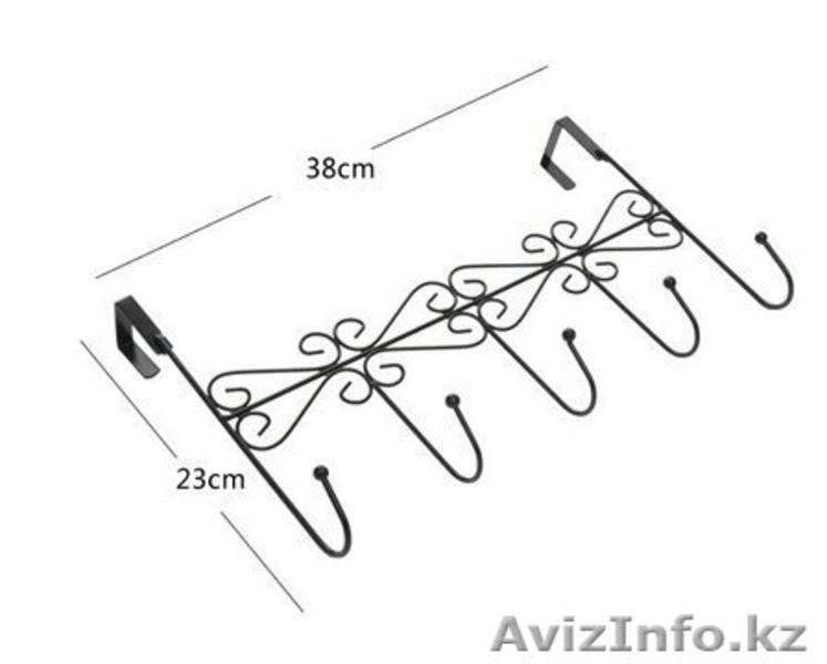 Вешалка металлическая для двери тонкая 46233 - Изображение #2, Объявление #1291413