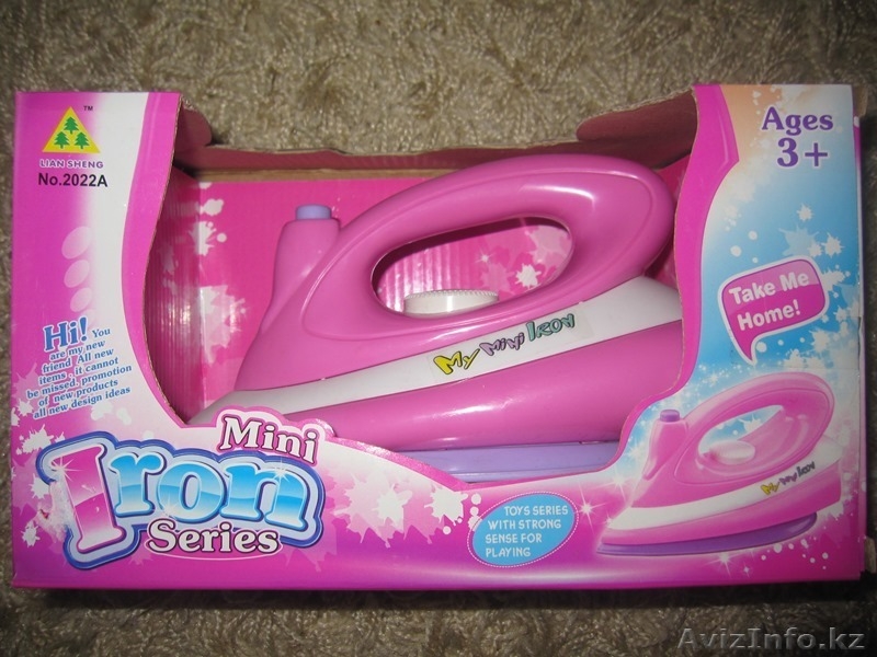 Утюг музыкальный розовый на батарейках с вибрацией 43264 - Изображение #3, Объявление #1290500