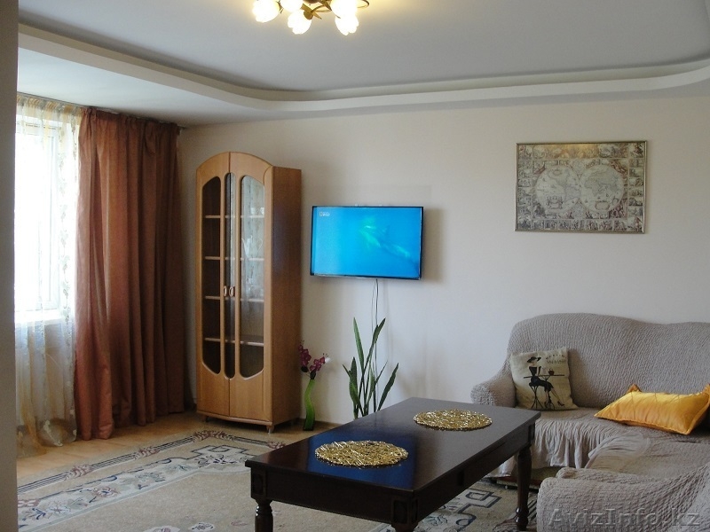 В центре Алматы 2-комн. кв. посуточно Кабанбай батыра - Валиханова - Изображение #1, Объявление #1122547