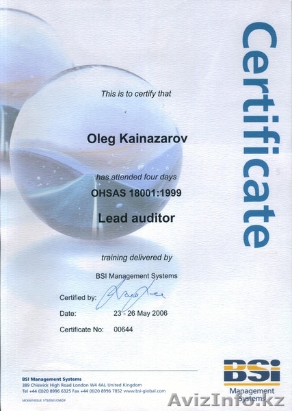Обучение внутренних аудиторов качества, безопасности труда и охраны здоровья - Изображение #2, Объявление #1299454
