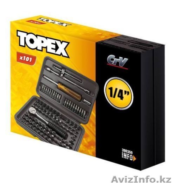 Набор сменных наконечников и головок  101 шт, Topex 39D359 - Изображение #4, Объявление #1319455