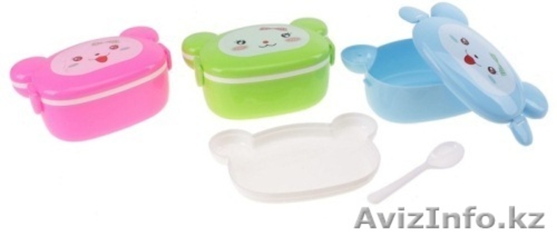 Детский Ланч-бокс с ложечкой Мишутка и Мышка 46384 - Изображение #3, Объявление #1333953