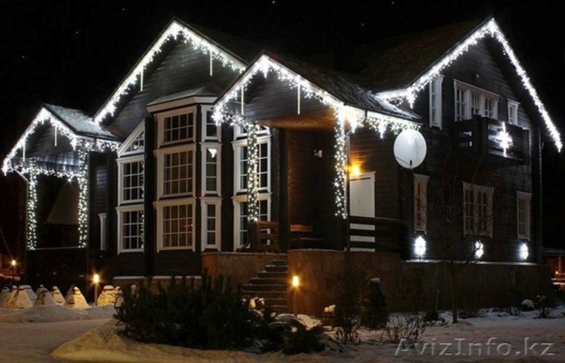 Новогоднее уличное оформление. Гирлянда бахрома. Алматы - Изображение #4, Объявление #1335190