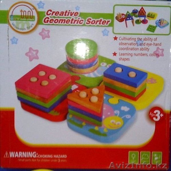 Деревянная игрушка стойка геометрик 46392  - Изображение #3, Объявление #1347439