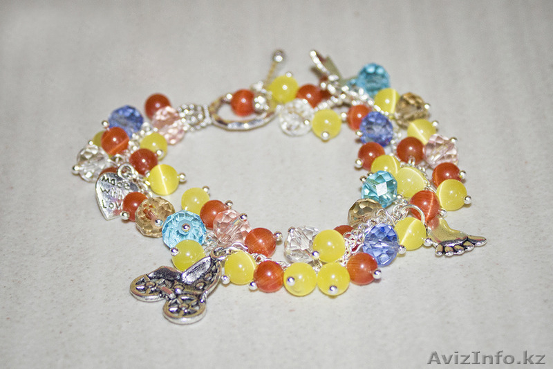 Браслет из натуральных камней и стеклыннх бусин - Изображение #1, Объявление #1446288