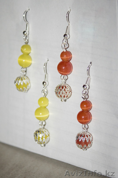 Серьги из натуральных камней 2 пары - Изображение #1, Объявление #1447381