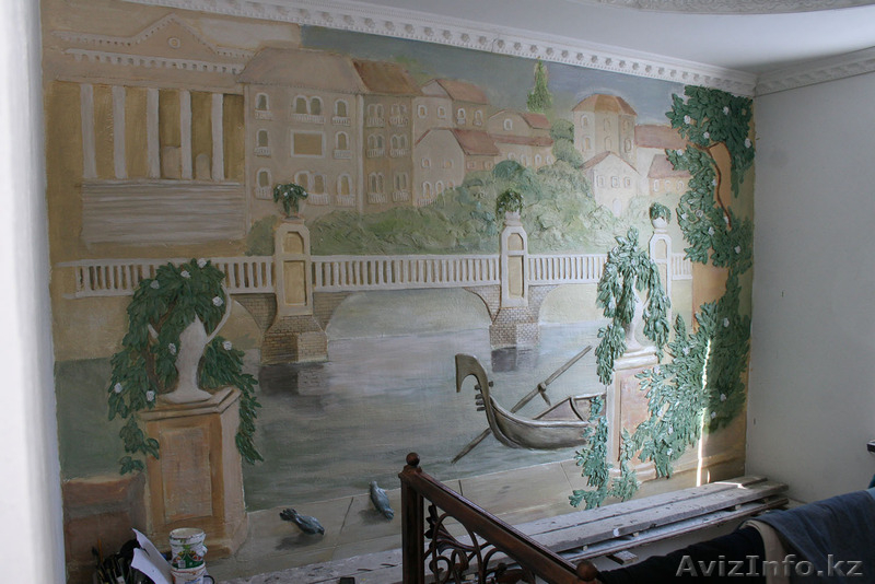 Роспись стен Барельефы декоративная штукатурка,леонардо,шелк,внутряння - Изображение #6, Объявление #1326254