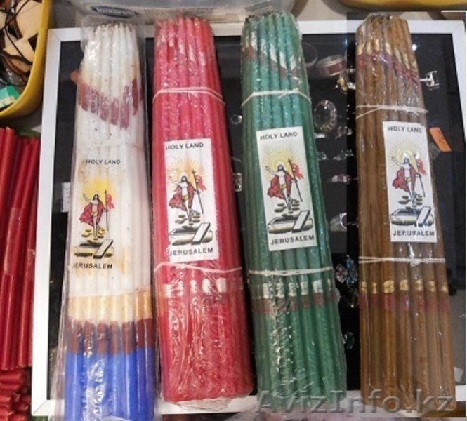 Иерусалимские свечи, четки, красная нить каббала, черные зеленые свечи - Изображение #1, Объявление #1480611