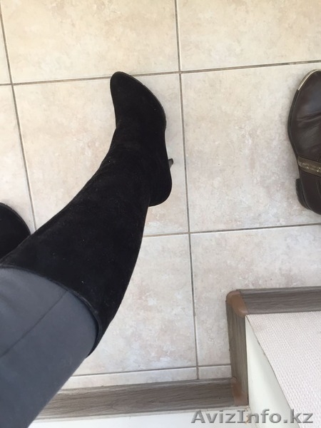 продам зимние черные замшевые  сапоги  Италия   - Изображение #1, Объявление #1503456