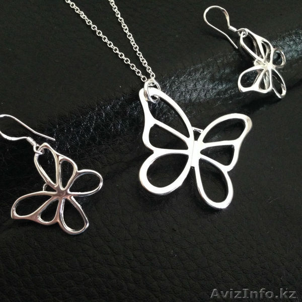 Продам серебряный набор Серьги + Ожерелье - Бабочка. - Изображение #2, Объявление #1573378