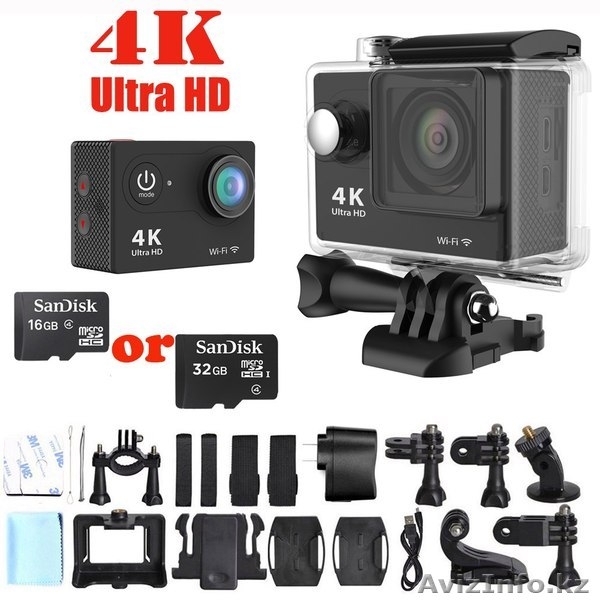 Экшн камера 4К Action camera Wi-Fi. Цена 21500 тенге. экшен камера - Изображение #2, Объявление #1607469