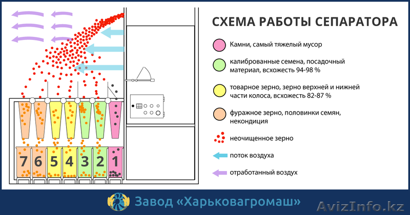 Сепаратор зерна АСМ, калибровка семян, оборудование для очистки зерна - Изображение #3, Объявление #1609632