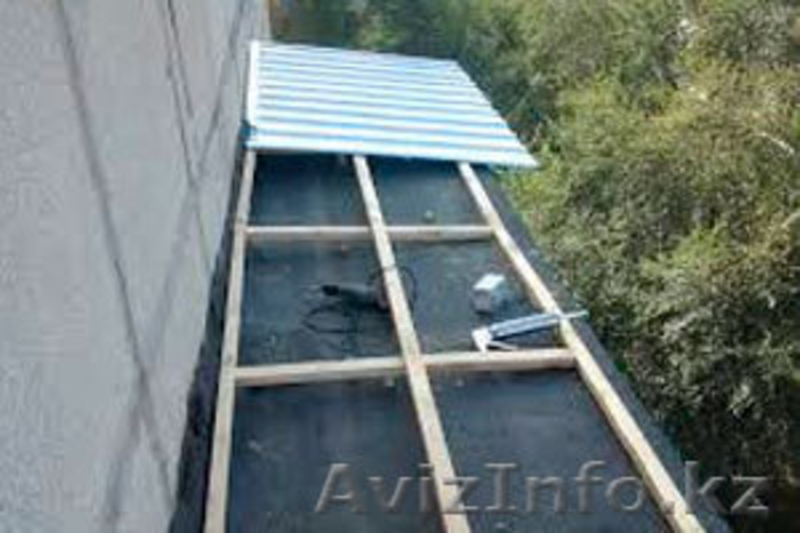 Козырек над балконом последнего этажа в Алматы - Изображение #1, Объявление #1620081