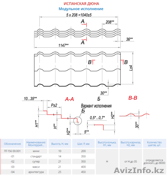 Металлочерепица "Испанская дюна" толщиною 0,6 мм - Изображение #3, Объявление #1629761