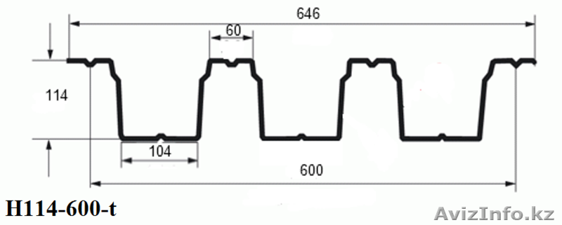 Профнастил Н114-600-t (кровельный) - Изображение #3, Объявление #1629743