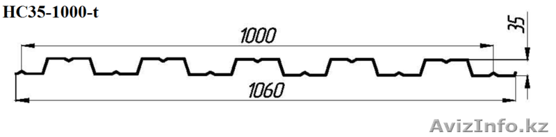 Профнастил НС35-1000-t (стеновой) - Изображение #3, Объявление #799531