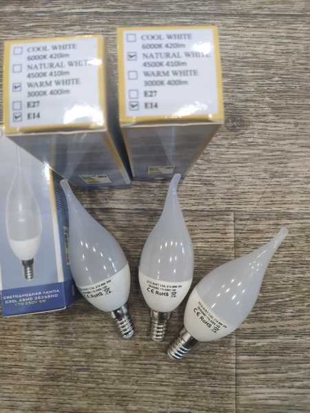 LED Светодиодная лампа С30L 5W E27 Eco-Svet Лед 220-240V - Изображение #3, Объявление #1619581