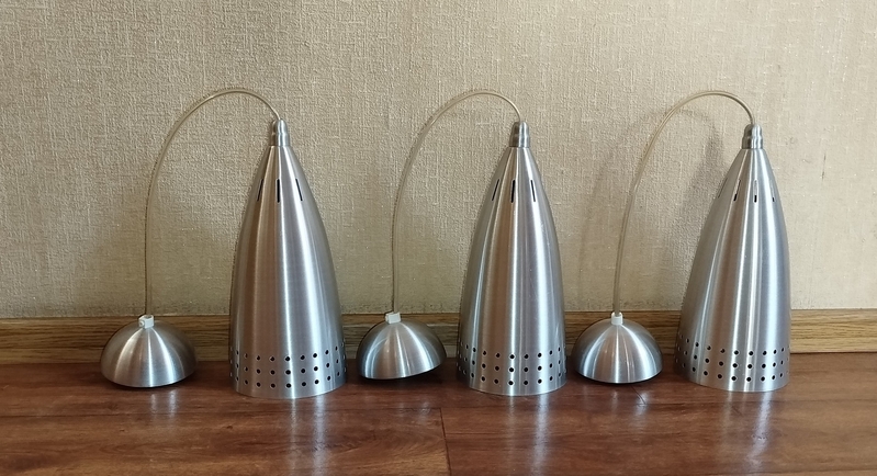 Люстра - Подвесной светильник с алюминиевым плафоном б/у, 3 шт. - Изображение #5, Объявление #1749162