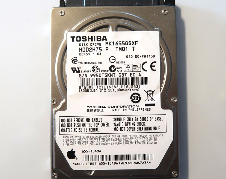 Жесткий диск Toshiba MK1655GSX-160GB. - Изображение #1, Объявление #1750832